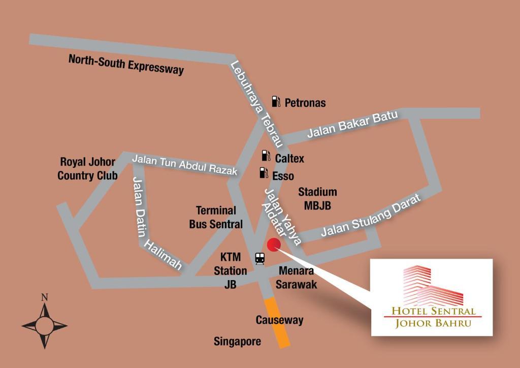 Hotel Sentral Johor Bahru @ Woodland Causeway Esterno foto